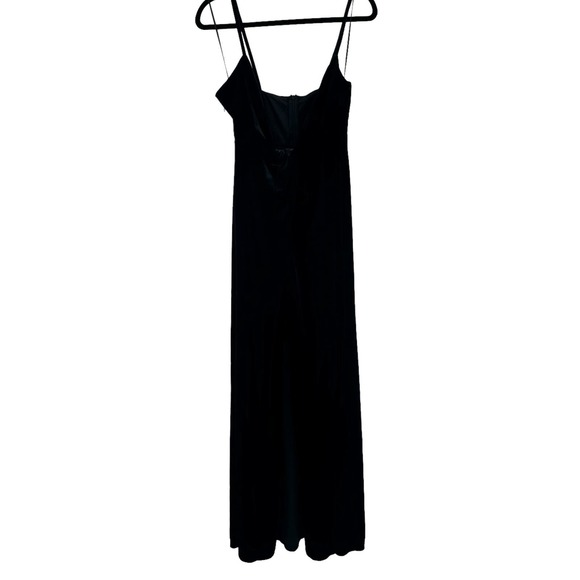 Superdown Aurora Velvet Deep V Zipper Maxi Dress In Black Size S NWOT - Picture 5 of 10